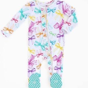 Colorful Bow Print Kids One Piece